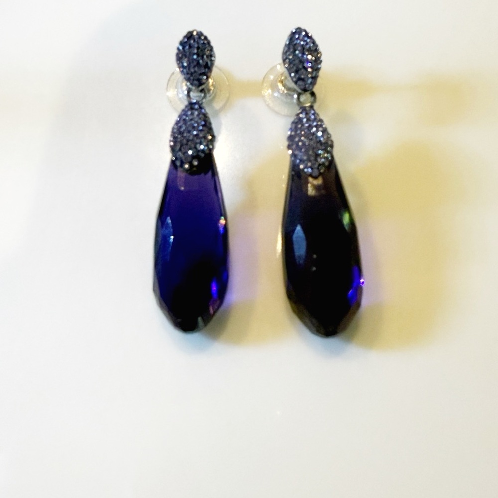 Swarovski Blue Drop Earrings